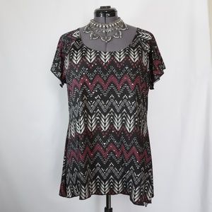 NWOT Brittany Black Scoop Neck Top